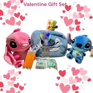 NWT Stitch and Angel Valentine Gift Set